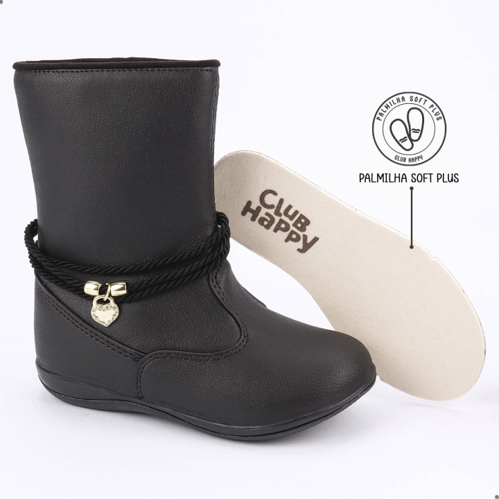 Bota Club Happy Kiss Preta