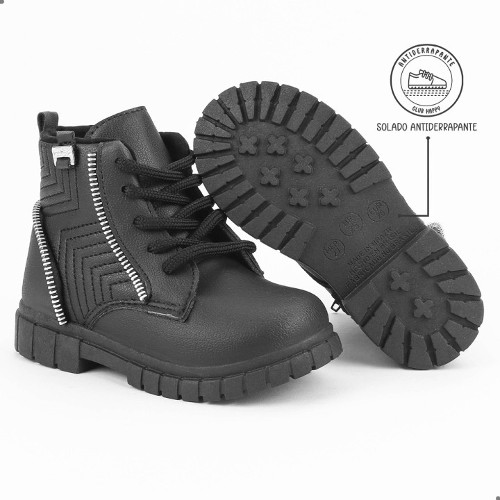 Coturno Club Happy Zip Preto
