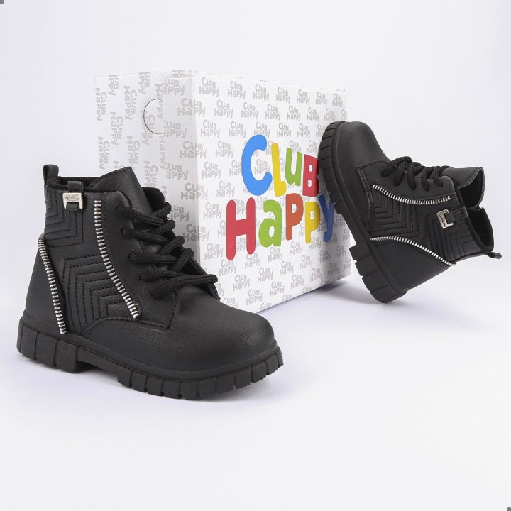 Coturno Club Happy Zip Preto