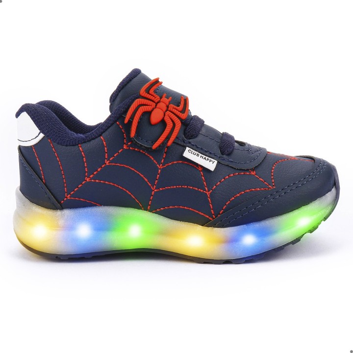 Tênis Club Happy Aranha LED