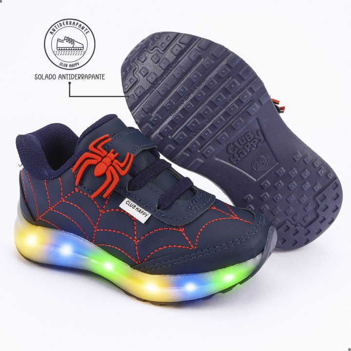 Tênis Club Happy Aranha LED