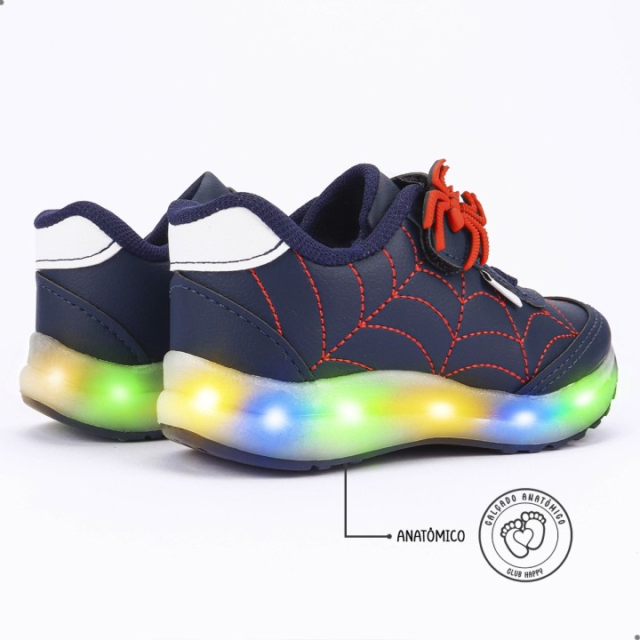 Tênis Club Happy Aranha LED
