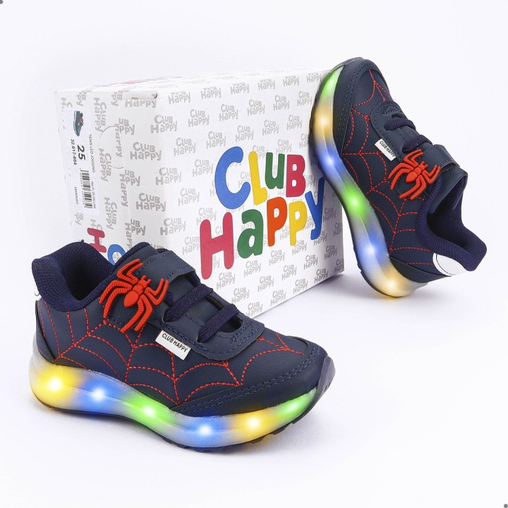 Tênis Club Happy Aranha LED