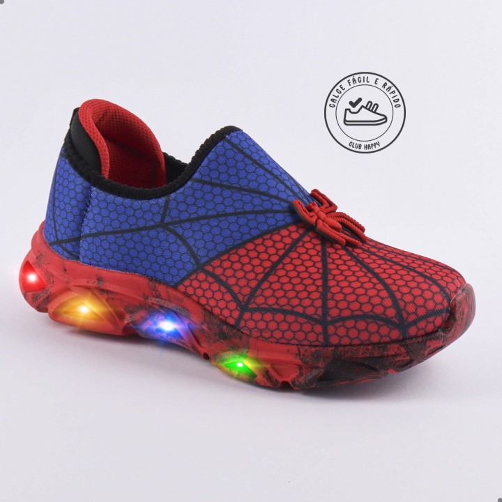 Tênis Club Happy Aranha Slip LED