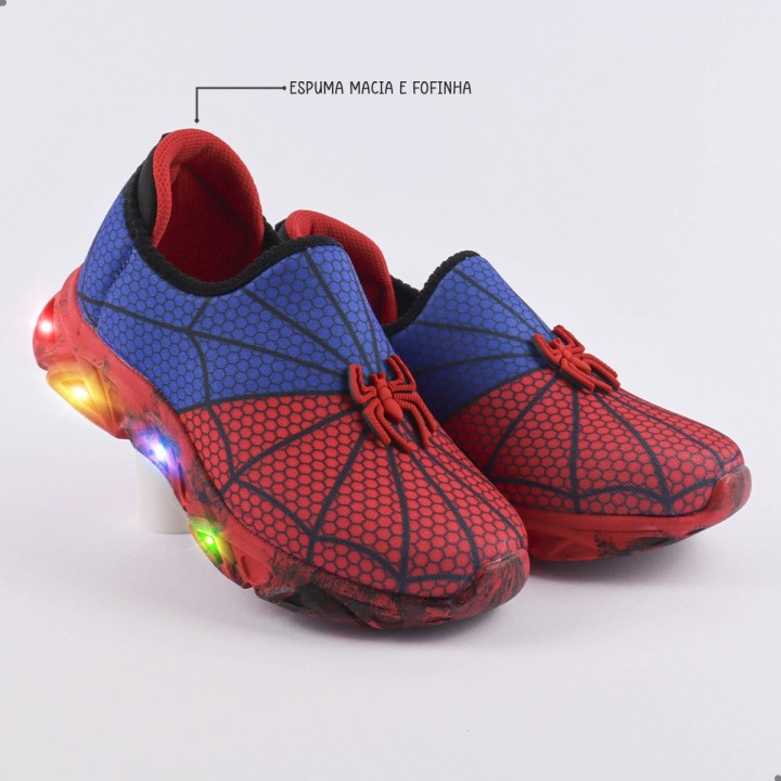 Tênis Club Happy Aranha Slip LED