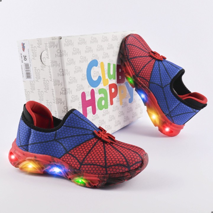 Tênis Club Happy Aranha Slip LED