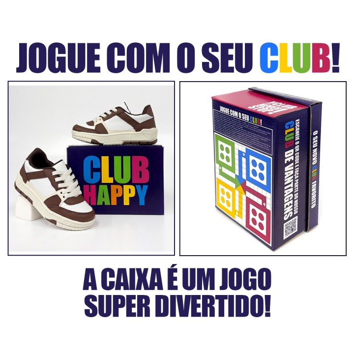 Tênis Club Happy Flow Marrom