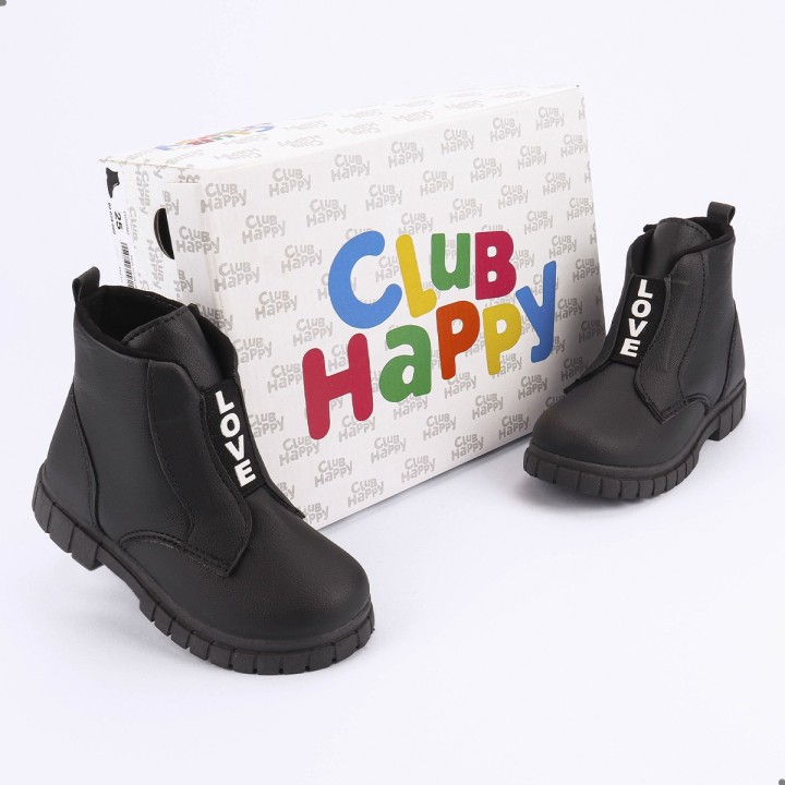 Coturno Club Happy Love Preto
