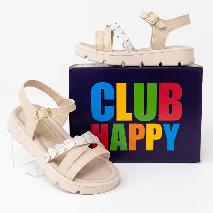 Sandália Club Happy Nina off-white