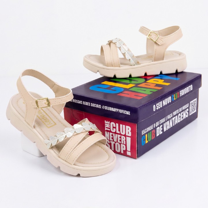 Sandália Club Happy Nina off-white