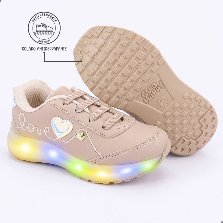 Tênis Club Happy Love LED