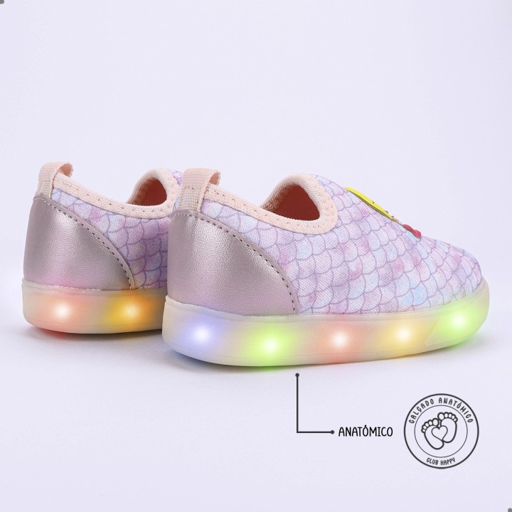 Tênis Club Happy Sereia LED Slip