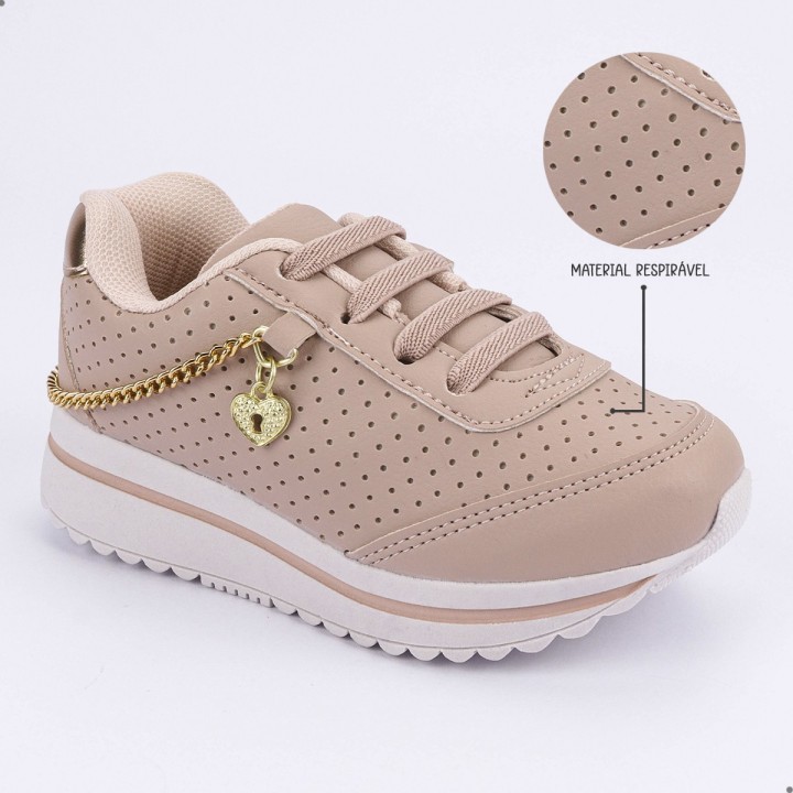 Tênis Club Happy Gold Preto