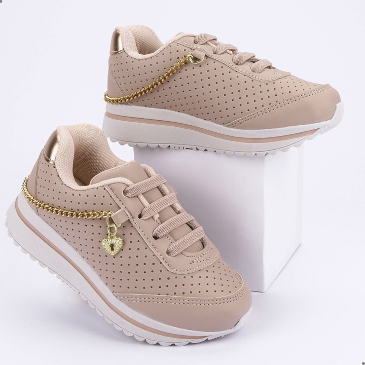 Tênis Club Happy Gold Preto