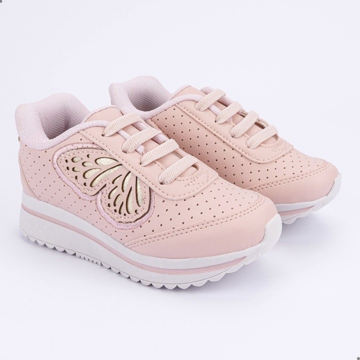 Tênis Club Happy Gloss Borboleta Rosa