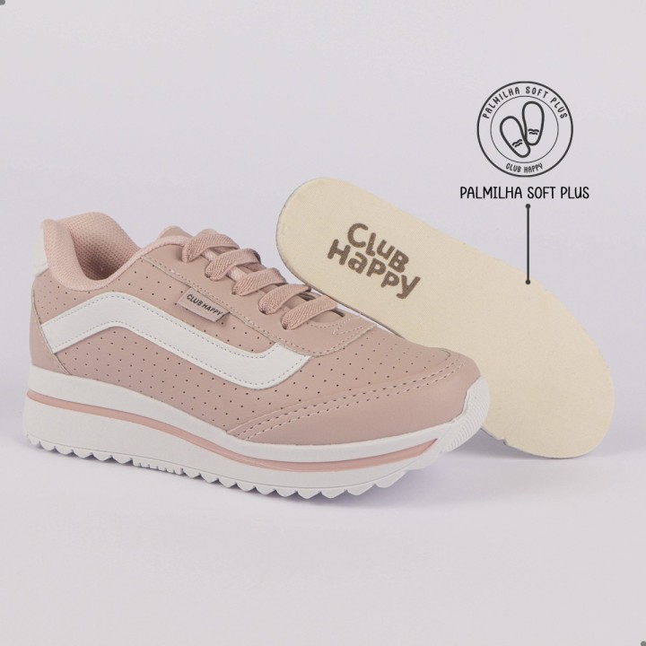 Tênis Club Happy Gloss Venttus Nude