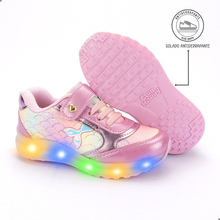 Tênis Club Happy Sereia LED