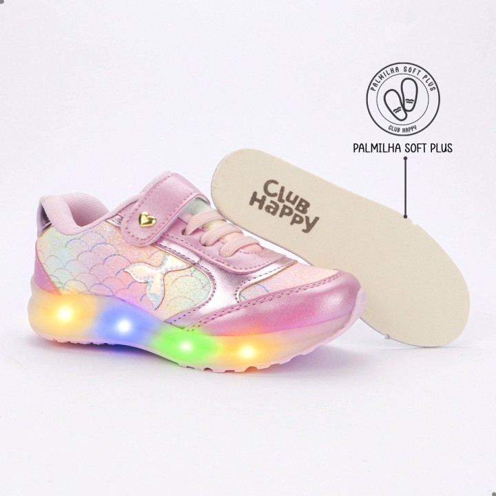 Tênis Club Happy Sereia LED