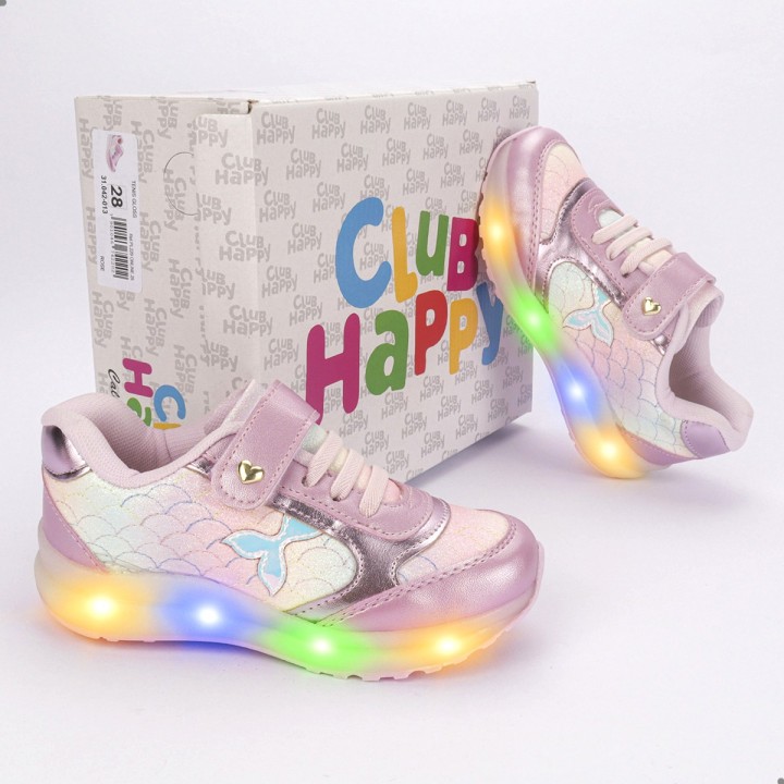 Tênis Club Happy Sereia LED