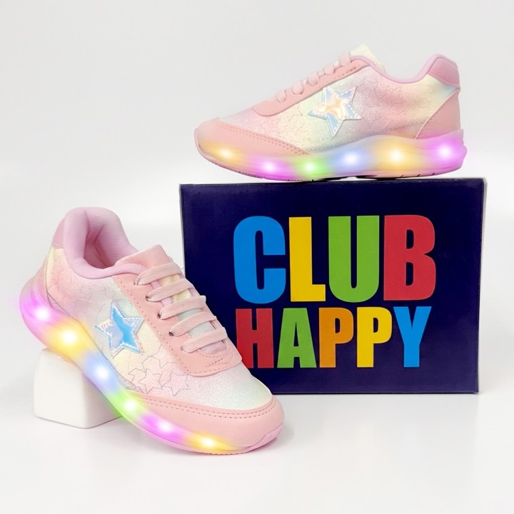 Tênis Club Happy Star LED