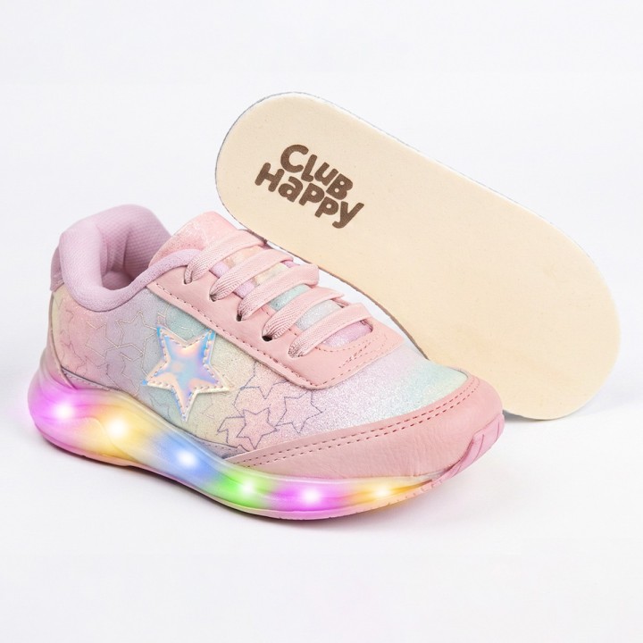 Tênis Club Happy Star LED