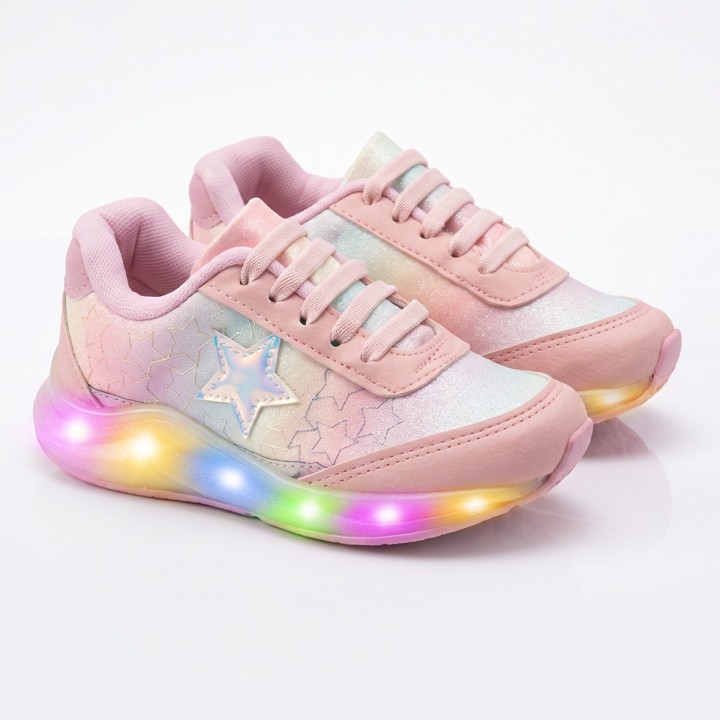 Tênis Club Happy Star LED